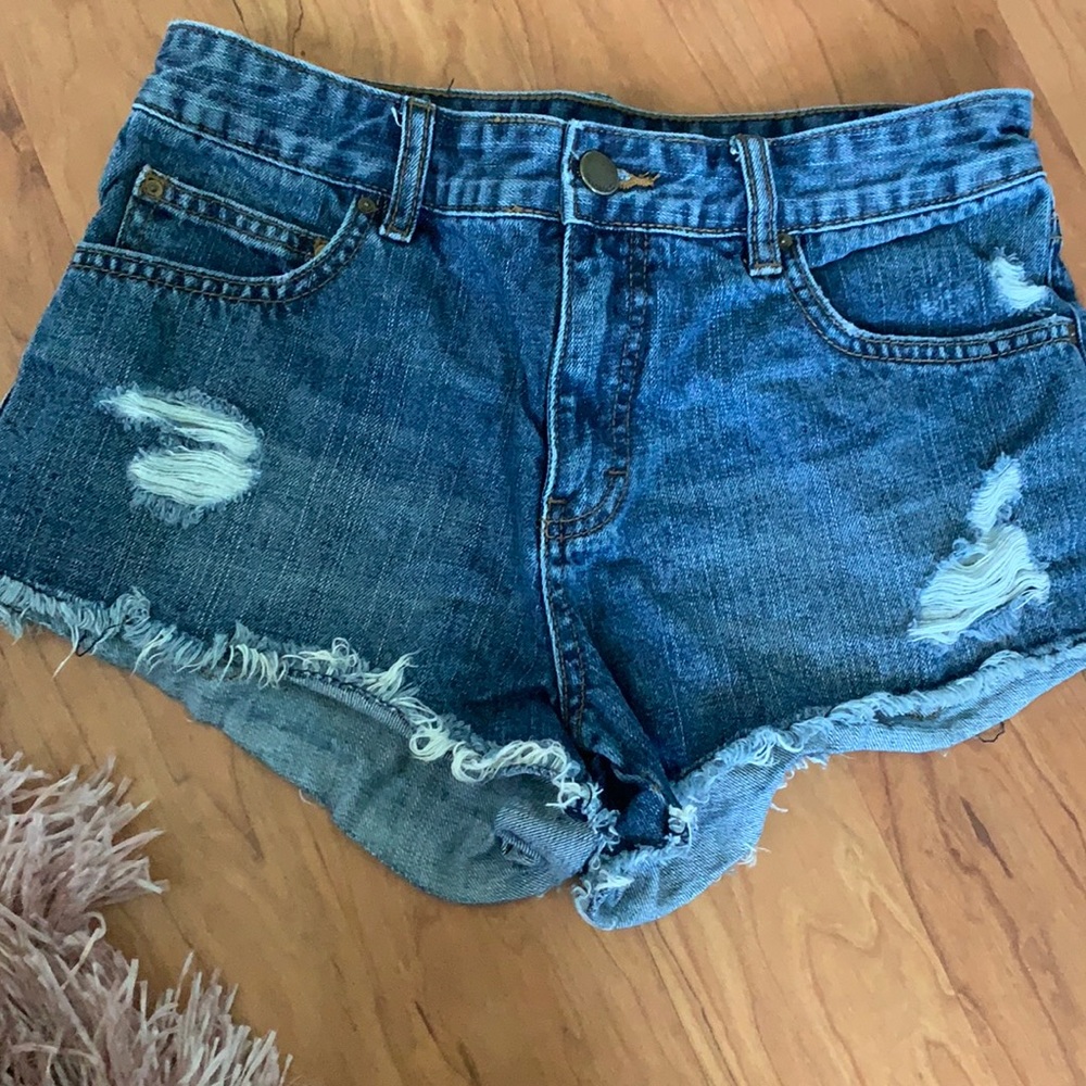 Billabong denim shorts Distressed